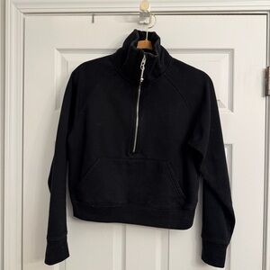 Black Half-Zip Track Jacket and Track Pants